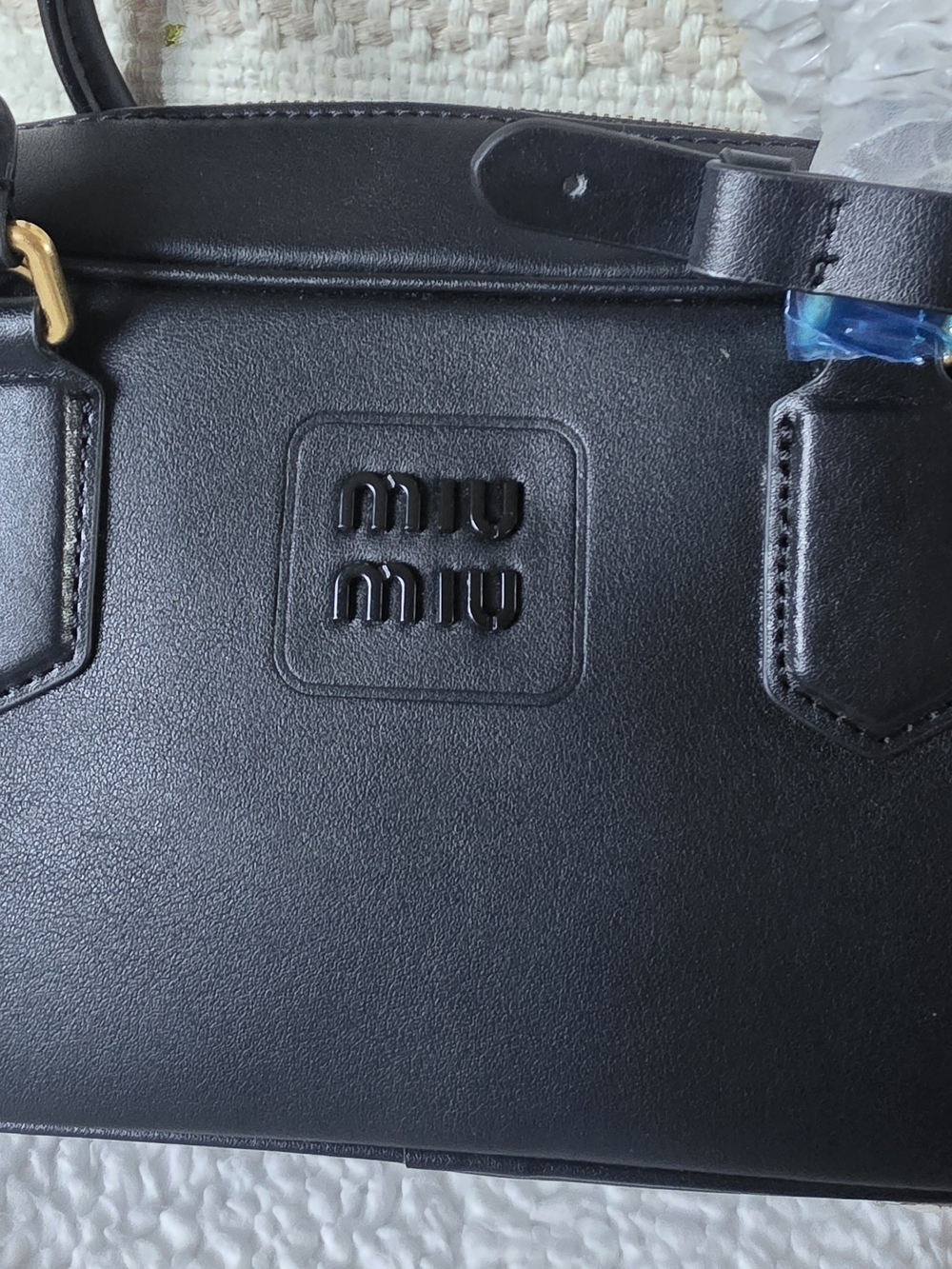 Miu Miu Black Leather Tote Bag